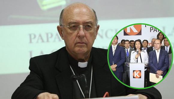 Arzobispo Barreto criticó la labor de Fuerza Popular y congresista fujimorista le pide que renuncie 