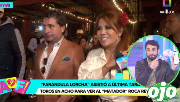 Cómo reaccionó Magaly Medina ante reportero de Amor y Fuego. Foto: (Willax TV).