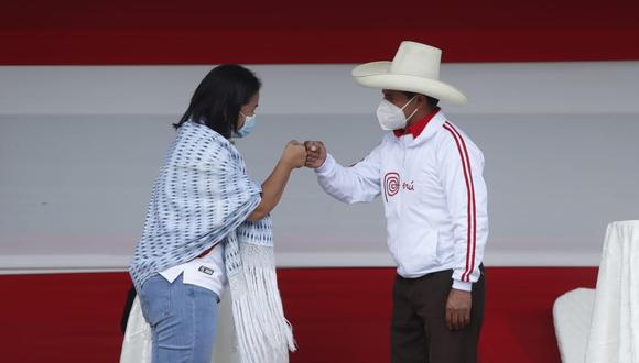 Este sábado 1 de mayo se llevó a cabo el debate presidencial entre los candidatos Keiko Fujimori (Fuerza Popular) y Pedro Castillo (Perú Libre) en la ciudad de Chota, región Cajamarca. (Foto: Hugo Pérez / @photo.gec)