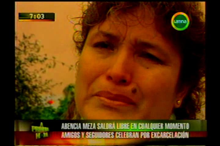 En las próximas horas Abencia Meza saldrá de penal Santa Mónica