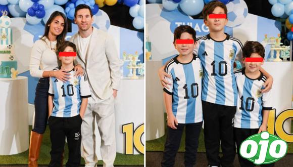 Leo Messi y Antonela Roccuzzo celebraron los 10 años de su hijo. Foto: (Instagram/@antonelaroccuzzo).