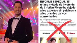 Cristian Rivero denuncia que están usando su nombre para estafar | VIDEO