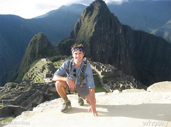 Zac Efron compartió foto suya en Machu Picchu 