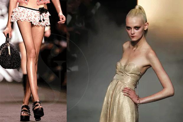 Declaran la guerra a delgadez extrema de modelos esqueléticas