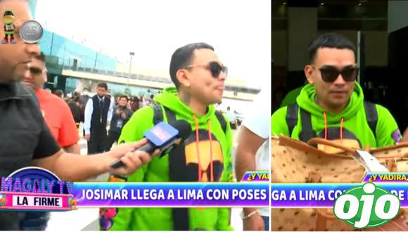 Josimar llegó a Lima con poses de ‘divo’ y se achora con ‘urraco’. Foto: (Magaly TV, La Firme).