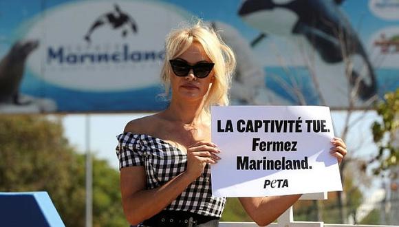 Pamela Anderson, misma Brigitte Bardot, protesta contra cautiverio de animales 