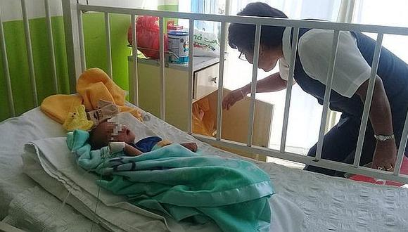 ​Abuelita lleva a nieto recién nacido a hospital y lo abandona con enfermedad