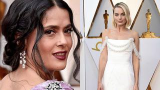 Oscar 2018: Margot Robbie deslumbró con look usado por Salma Hayek