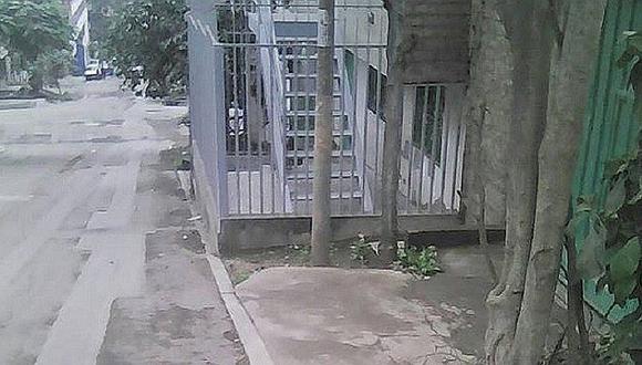 VMT: escalera de casa invade la vereda 