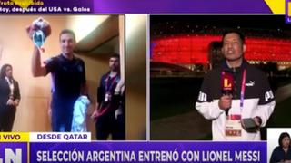 Para que se lleven la copa: Periodista entrega chullo peruano a DT de Argentina | VIDEO