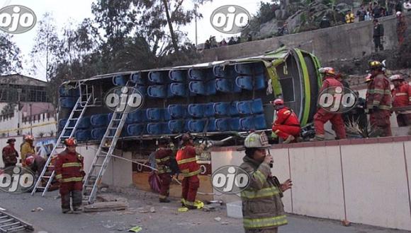 Cerro San Cristóbal: conductor de bus está detenido y tiene infracciones graves (FOTOS)