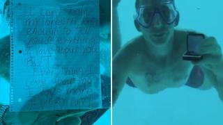 Joven le propone matrimonio a su novia bajo el agua y minutos después muere ahogado│VIDEO