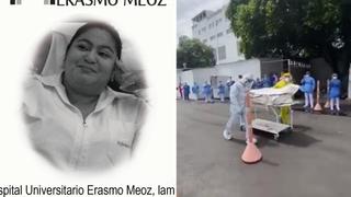 Enfermera muere repentinamente por COVID-19 y es despedida entre aplausos frente a su hospital│VIDEO