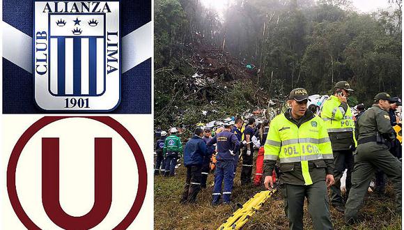 Chapecoense: Alianza Lima y Universitario expresan su solidaridad tras el accidente 
