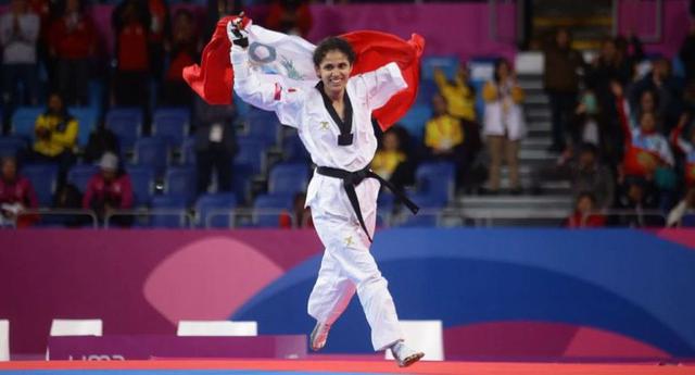 Leonor Espinoza – Oro en para taekwondo (Foto: GEC)