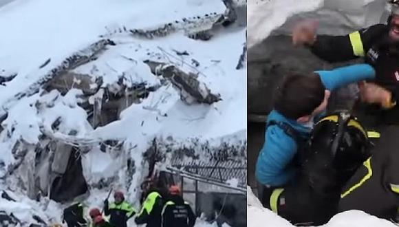 ​Italia: avalancha se traga hotel y buscan a 23 personas desaparecidas (VIDEO)