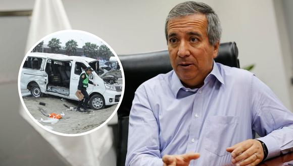 El ministro de Transporte se refirió al accidente ocurrido esta mañana a la altura del kilómetro 25 de la Panamericana Sur, en Lurín.