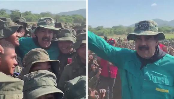 Un desesperado Nicolás Maduro publica video con soldados en día de marchas de la oposición 