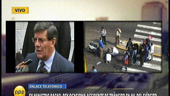 Rafael Rey: Ex ministro protagoniza accidente de tránsito que deja dos heridos [FOTOS]