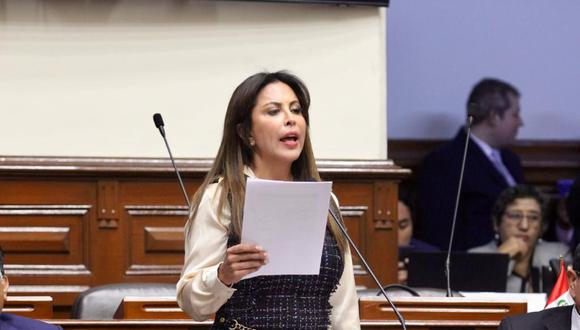 Patricia Chirinos, presidenta de la Comisión de Defensa Nacional, Orden Interno Desarrollo Alternativo y Lucha contra las Drogas. (Foto: Congreso)