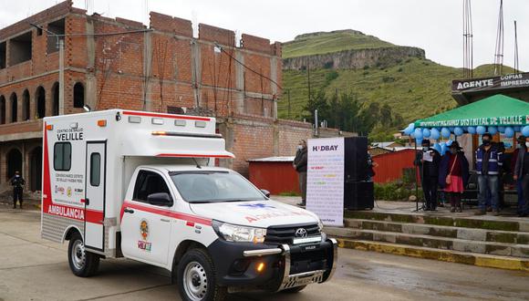 Cusco: entregan moderna ambulancia al centro de salud del distrito de Velille (Foto difusión)