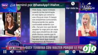 Susy Díaz a mujer que fue ampayada con su novio, Walter Obregón: “Qué rival ni qué nada, te agradezco”