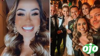 Ethel Pozo explica por qué llegó tarde a la boda de Brunella Horna y Richard Acuña 