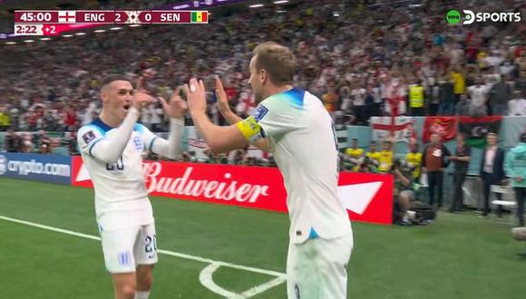 Gol de Harry Kane para el 2-0 de Inglaterra vs. Senegal. (Captura: DirecTV Sports)