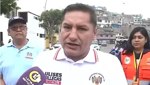 Comas: alcalde Ulises Villegas responsabiliza a presidenta Boluarte por lo que le pueda pasar. (Captura Latina)