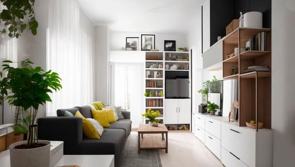 Elija los estantes, muebles y otros elementos en función de su tipo de decoración.