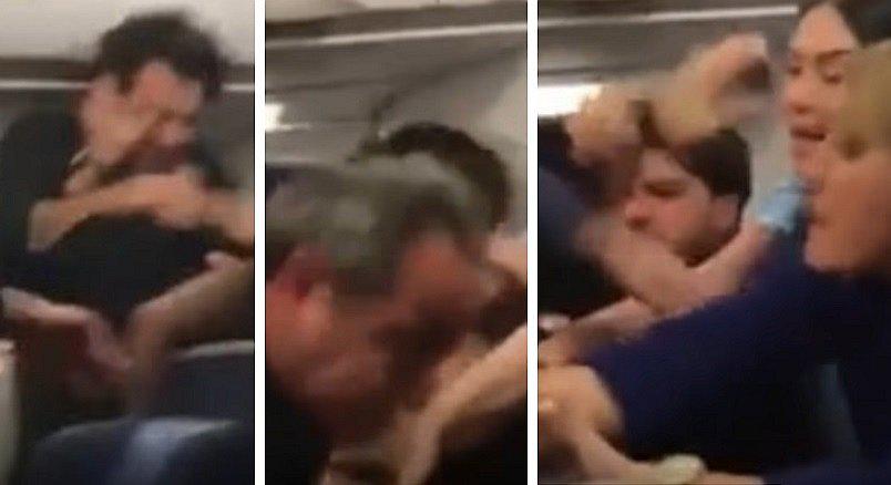 YouTube: broncaza en avión obliga a aterrizaje de emergencia en... (VIDEO)