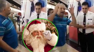 Papá Noel se va antes de tiempo y padre explota del enojo (VIDEO)