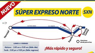 Metropolitano: Pondrán en operación nuevo servicio Súper Expreso Norte