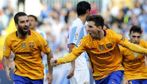 Barcelona sufre, pero un gol de Messi derrota 2-1 de visita al Málaga 