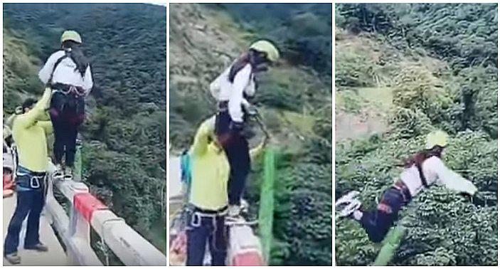 YouTube: pensó que nada le pasaría haciendo bungee jumping y ocurrió esto (VIDEO)