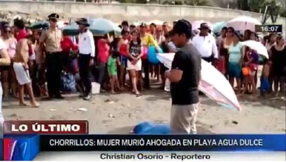 Chorrillos: Mujer muere ahogada en playa Agua Dulce
