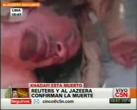 Videos muestran la captura y muerte de Muamar Gadafi
