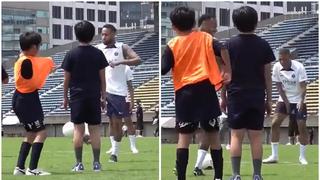La broma de Neymar: asustó a un niño al amagar con realizar un pelotazo | VIDEO
