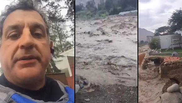 Sergio Galliani perdió parte de su casa y clama ayuda para Cieneguilla (VIDEO)