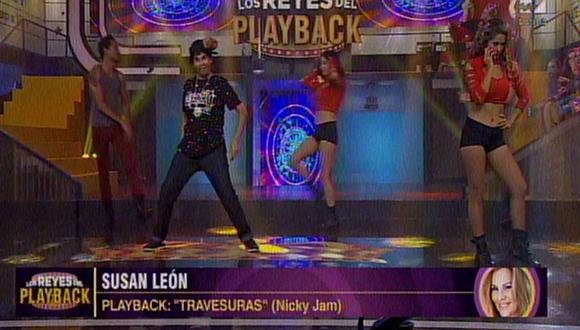 Los Reyes del Playback: Susan León irreconocible al imitar a Nicky Jam  