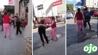 Anciana es jaloneada y arrojada a avenida en plena pelea con otra mujer | VIDEO