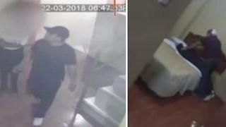 ​Muestran vídeo de la captura a profesor dentro de hostal con su alumna de 13 años