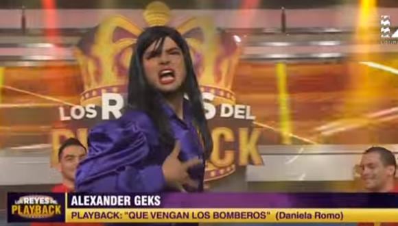 Los Reyes del Playback: Alexander Geks fue Daniela Romo y se cayó al agua    