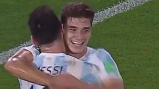 Julián Álvarez convirtió su primer gol con Argentina’: así fue el 1-0 sobre Ecuador | VIDEO