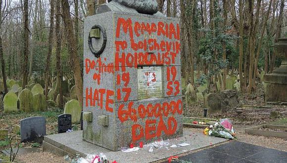​Terroristas atacan de nuevo a la tumba de Karl Marx, filósofo del comunismo