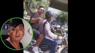 Captan a Tapir 590 andando imprudentemente en motocicleta (VIDEO)