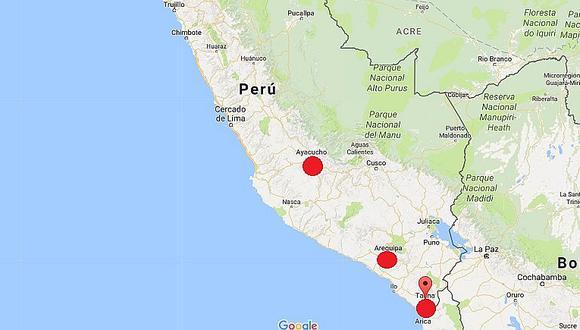 ¡Sismos sacuden el sur del país! Se registran temblores en Tacna, Ayacucho y Arequipa