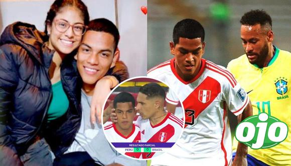 Joao Grimaldo recibió romántico mensaje de su novia en su partido contra Brasil