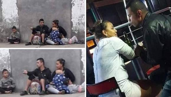 Captan a pareja de venezolanos en discoteca tras mendigar en las calles con sus hijos | FOTOS