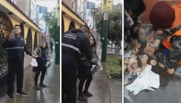 Denuncian que fiscalizador de Surco arrojó panes de ambulante | VIDEO